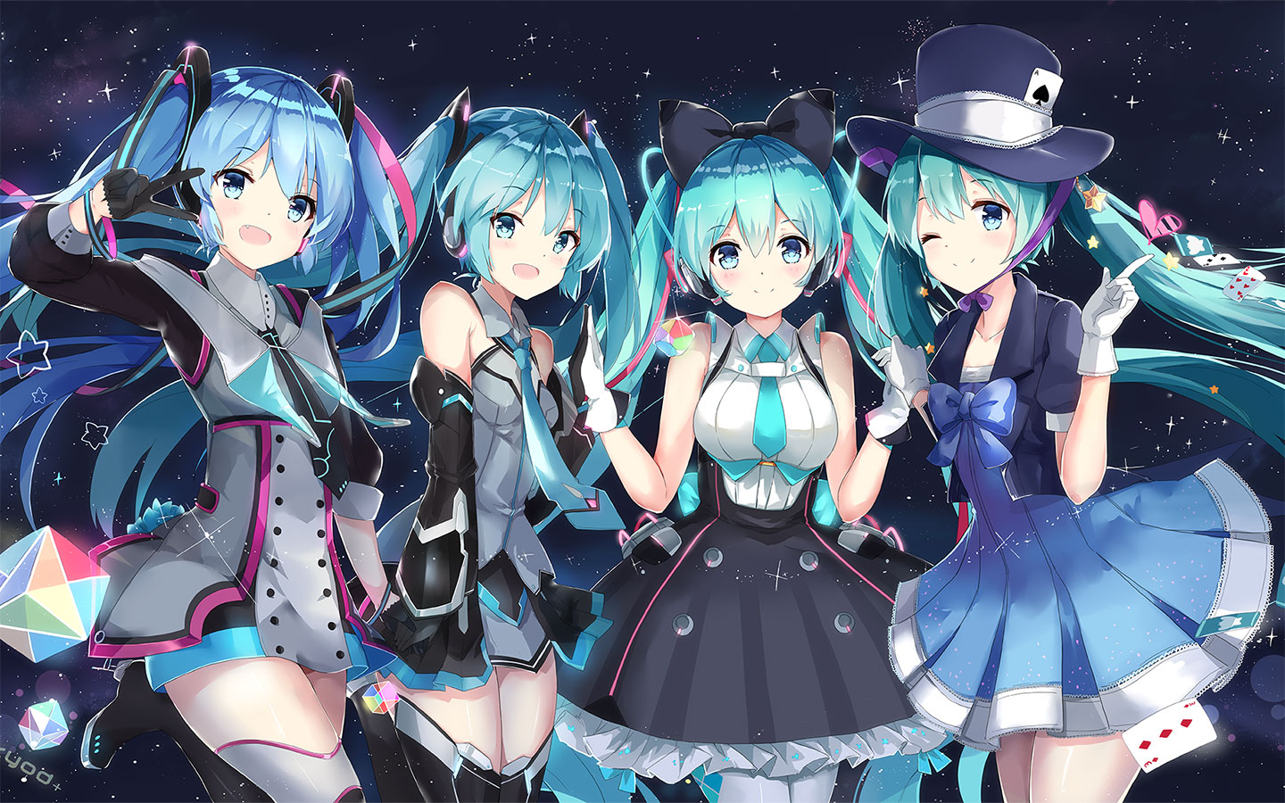 初音未来miku大屏壁纸1440x900动漫电脑壁纸